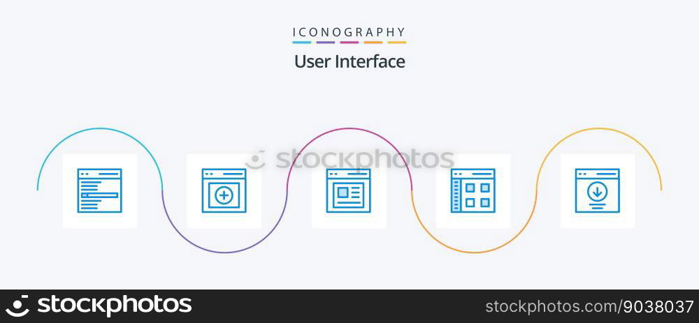 User Interface Blue 5 Icon Pack Including interface. app. user. interface