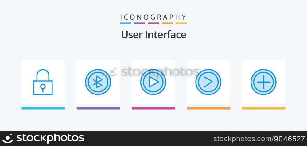 User Interface Blue 5 Icon Pack Including user. interface. interface. user. interface. Creative Icons Design