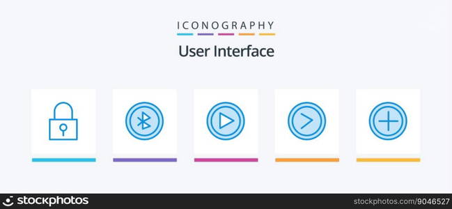User Interface Blue 5 Icon Pack Including user. interface. interface. user. interface. Creative Icons Design