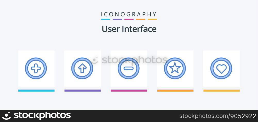 User Interface Blue 5 Icon Pack Including user. like. interface. interface. interface. Creative Icons Design