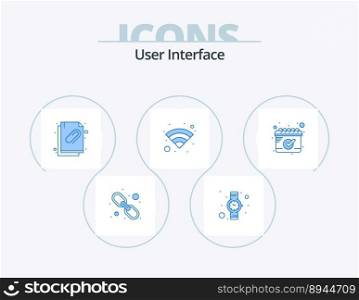 User Interface Blue Icon Pack 5 Icon Design. . date. attachment. calendar. wifi
