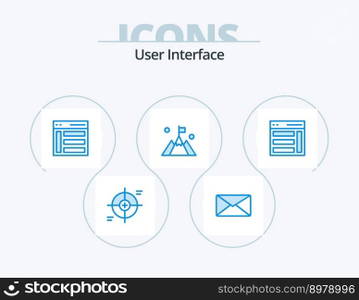 User Interface Blue Icon Pack 5 Icon Design. user. interface. interface. flag. sidebar