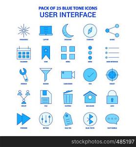 User Interface Blue Tone Icon Pack - 25 Icon Sets