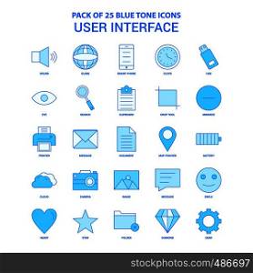 User Interface Blue Tone Icon Pack - 25 Icon Sets
