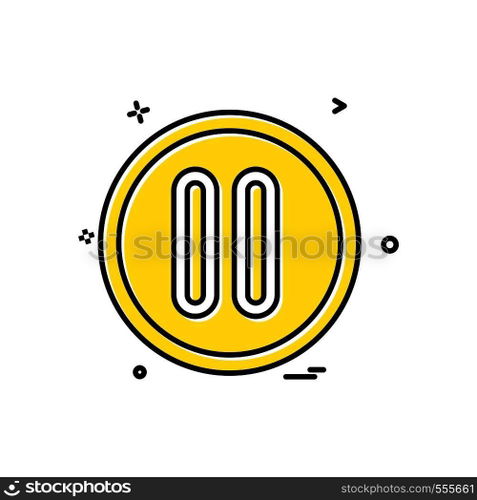 User interface button icon design vector