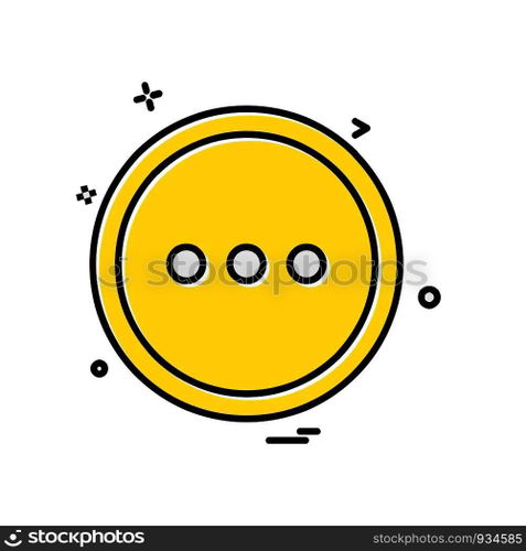 User Interface button icon design vector