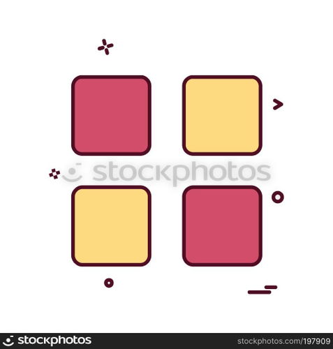 User Interface buttons icon design vector