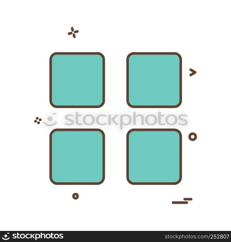 User Interface buttons icon design vector