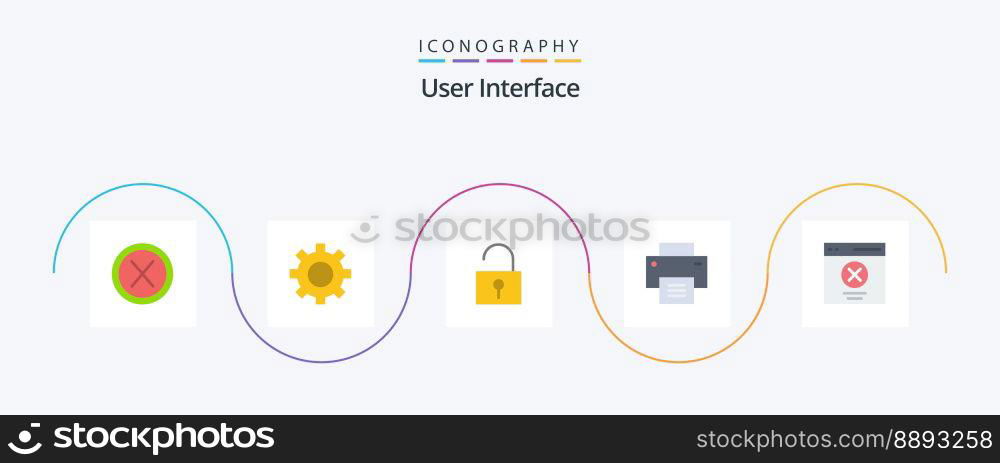 User Interface Flat 5 Icon Pack Including communication. user. user. line. basic