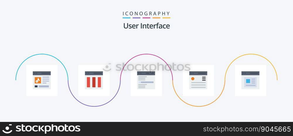 User Interface Flat 5 Icon Pack Including interface. communication. interface. user. interface