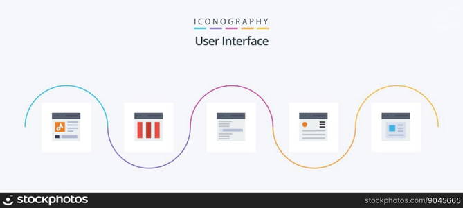 User Interface Flat 5 Icon Pack Including interface. communication. interface. user. interface