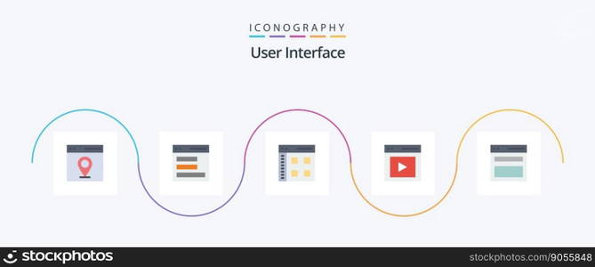 User Interface Flat 5 Icon Pack Including interface. communication. user. web. interface