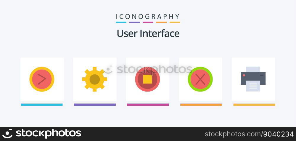 User Interface Flat 5 Icon Pack Including interface. user. basic. no. cross. Creative Icons Design