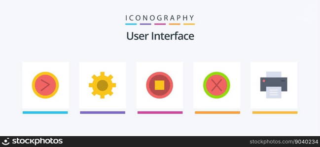 User Interface Flat 5 Icon Pack Including interface. user. basic. no. cross. Creative Icons Design