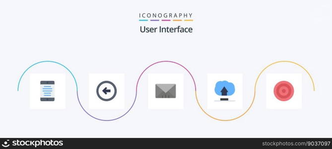User Interface Flat 5 Icon Pack Including line. basic. left. user. interface