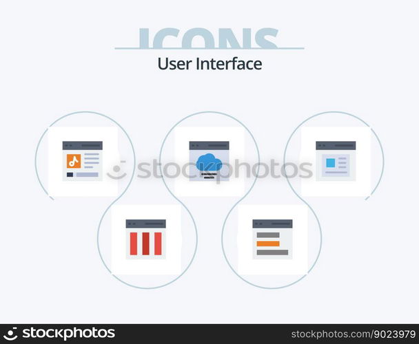 User Interface Flat Icon Pack 5 Icon Design. interface. cloud. user. user. interface
