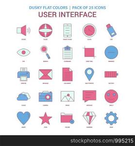 User Interface icon Dusky Flat color - Vintage 25 Icon Pack