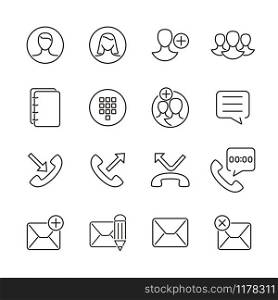 User interface icon for contact, call and messaging