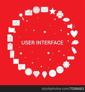 User Interface Icon Set. Infographic Vector Template