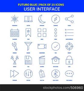 User Interface Icons - Futuro Blue 25 Icon pack