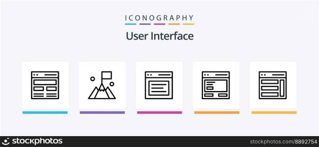 User Interface Line 5 Icon Pack Including interface. hero. communication. header.. Creative Icons Design