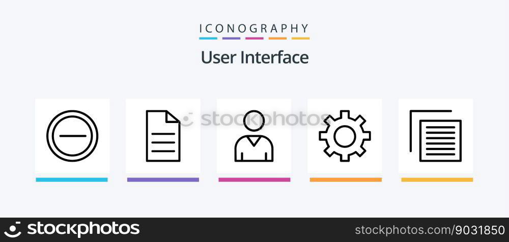 User Interface Line 5 Icon Pack Including . line. user. interface. interface. Creative Icons Design