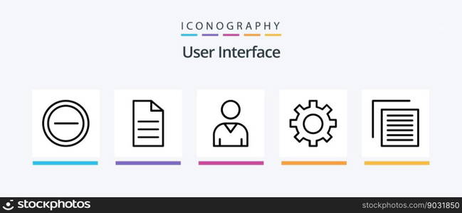 User Interface Line 5 Icon Pack Including . line. user. interface. interface. Creative Icons Design