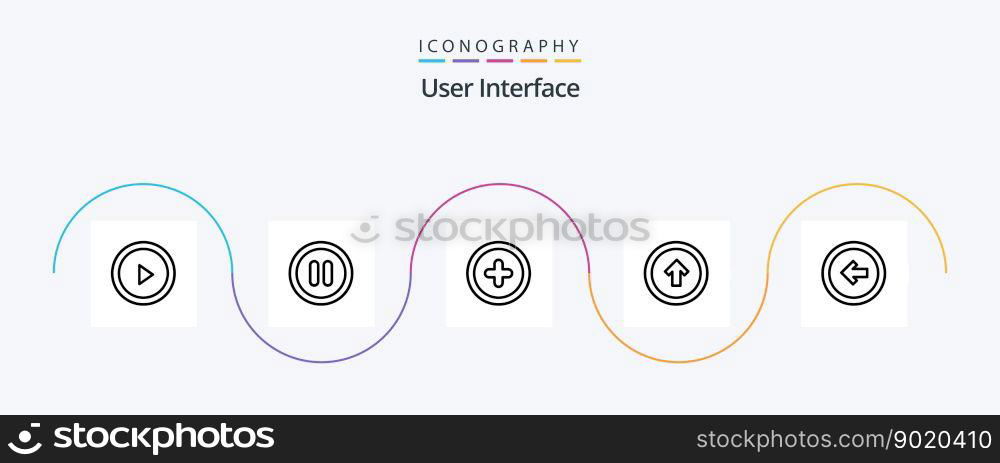 User Interface Line 5 Icon Pack Including user interface. button. user. arrow. user interface