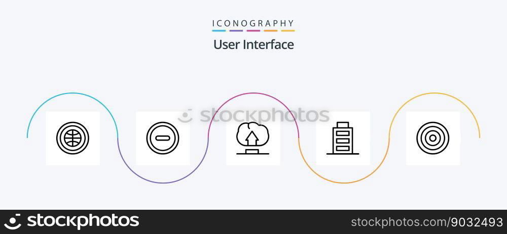 User Interface Line 5 Icon Pack Including user. interface. interface. basic. interface