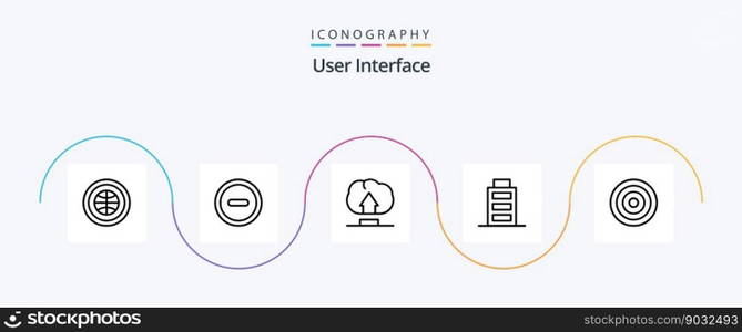 User Interface Line 5 Icon Pack Including user. interface. interface. basic. interface