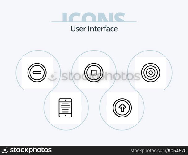 User Interface Line Icon Pack 5 Icon Design. line. basic. interface. user. interface