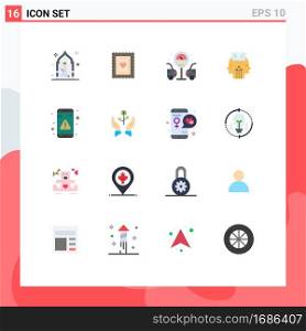 User Interface Pack of 16 Basic Flat Colors of error, man, toddler, programming, mind Editable Pack of Creative Vector Design Elements
