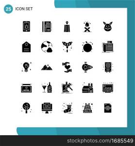 User Interface Pack of 25 Basic Solid Glyphs of cute, bunny, road, rabbit, c&ing Editable Vector Design Elements