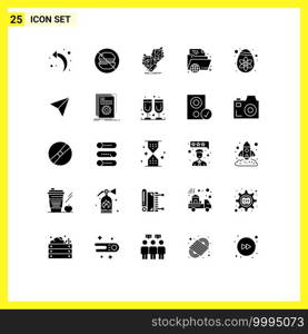 User Interface Pack of 25 Basic Solid Glyphs of online, folder, brand, education, e Editable Vector Design Elements