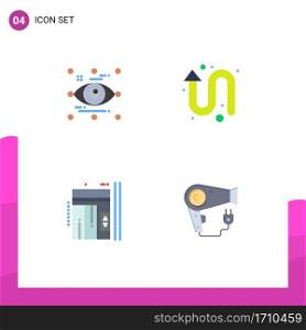 User Interface Pack of 4 Basic Flat Icons of art, elevator, look, arrows, lift Editable Vector Design Elements