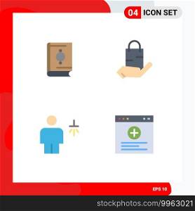User Interface Pack of 4 Basic Flat Icons of islam, avatar, ramadan, market, human Editable Vector Design Elements