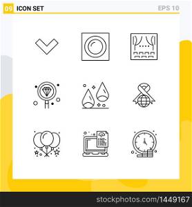 User Interface Pack of 9 Basic Outlines of chestnut, search, event, programming, develop Editable Vector Design Elements