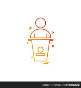 user law person case icon vector design