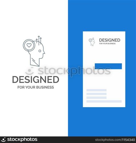 User, Like, Staff, Office, Idea Grey Logo Design and Business Card Template