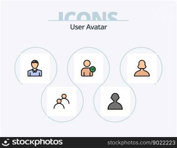 User Line Filled Icon Pack 5 Icon Design. . user. administrator. rating. man