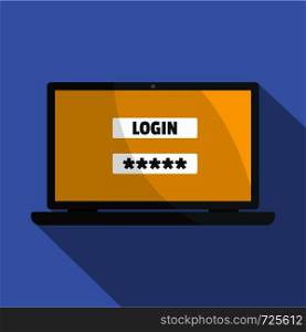 User login icon. Flat illustration of user login vector icon for web. User login icon, flat style