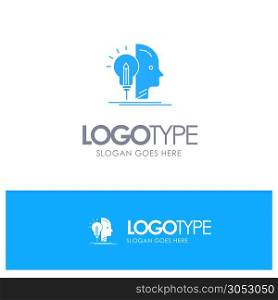 User, Mind, Making, Programming Blue Solid Logo with place for tagline
