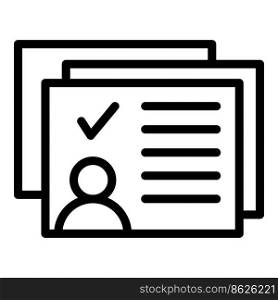 User online documents icon outline vector. Web login. Website order. User online documents icon outline vector. Web login