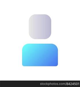 User pixel perfect flat gradient two-color ui icon. Social network member. Personal information. Simple filled pictogram. GUI, UX design for mobile application. Vector isolated RGB illustration. User pixel perfect flat gradient two-color ui icon