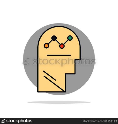 User, Process, Success, Man, Thinking Abstract Circle Background Flat color Icon