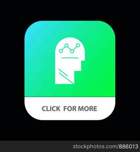 User, Process, Success, Man, Thinking Mobile App Button. Android and IOS Glyph Version