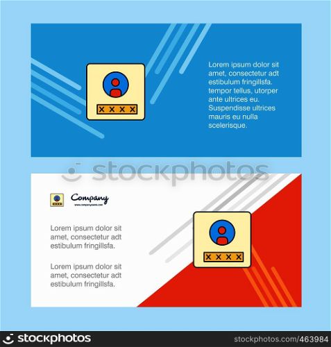 User profile abstract corporate business banner template, horizontal advertising business banner.