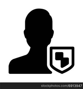 User Secure, icon on isolated background
