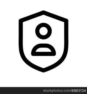 user shield, icon on isolated background