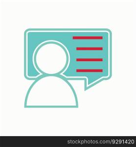 user speech chat bubble icon design vector